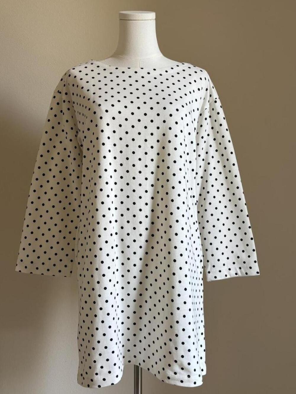 Posse Bea Long Sleeve Polka Dot Mini Dress Small